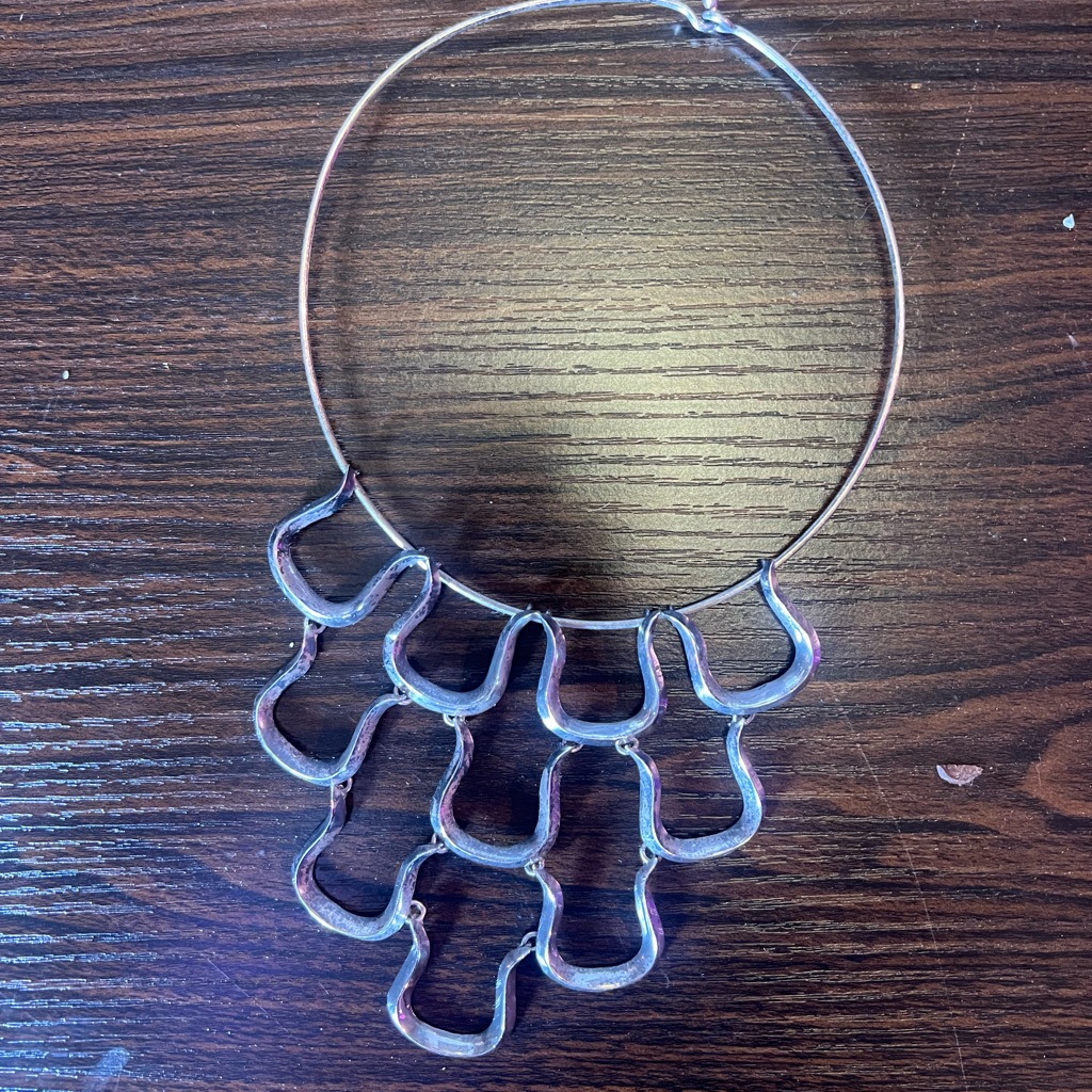 Vintage Silver Unique Choker Necklace